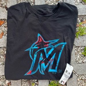 Miami Marlins Shirt Mens M Medium Hurley X ‘47 T Shirt MLB Baseball